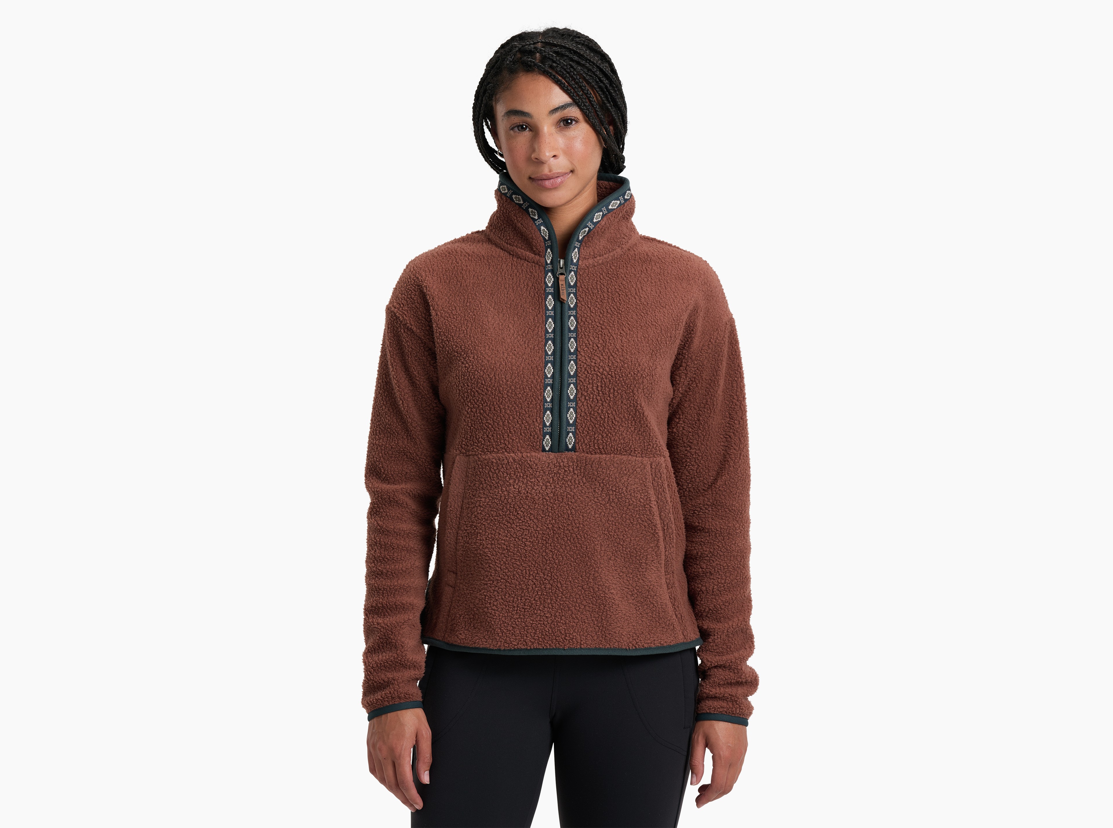 KUHL Hygge 1/2 Zip MOCHA Front