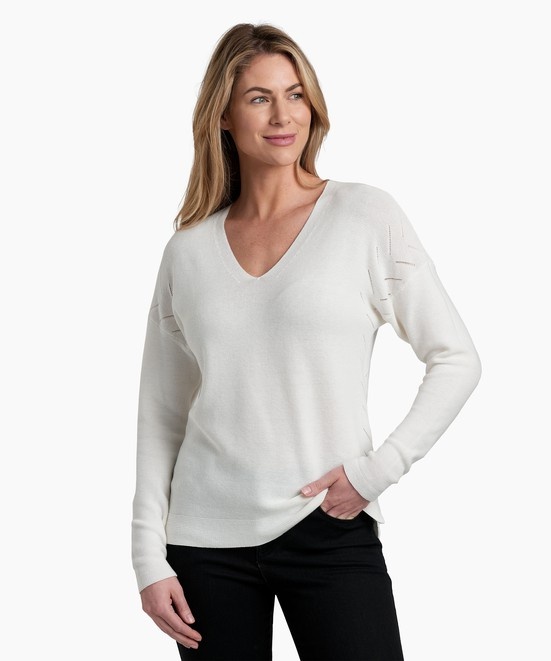 KUHL Geneva Sweater White Front
