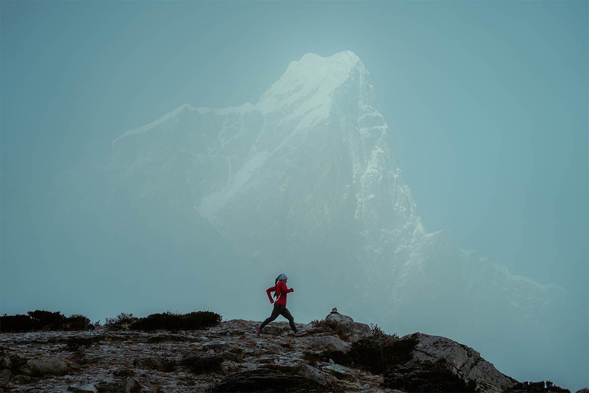 Ang Chhutin Sherpa on her morning Everest run
