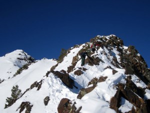 Greg and Justin on the ridge with the summit in sight