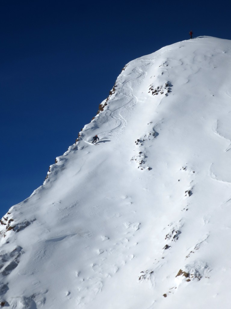 Brett skiing on the end of the world