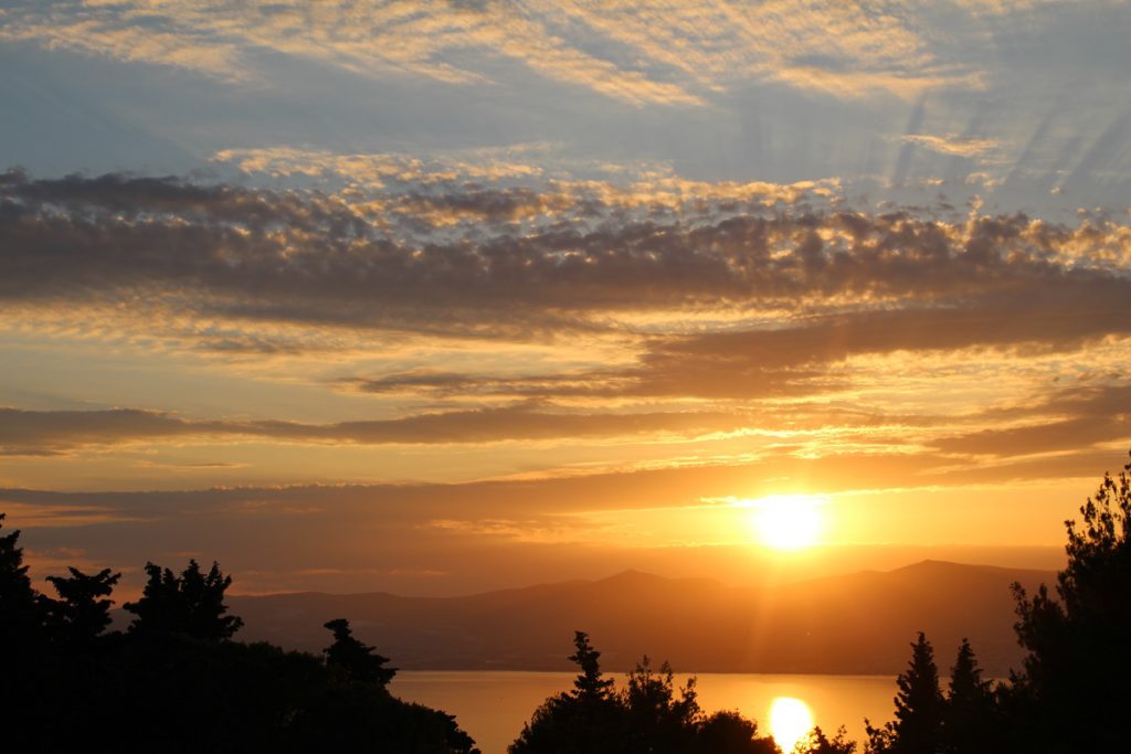 Sunset in Split, Croatia.