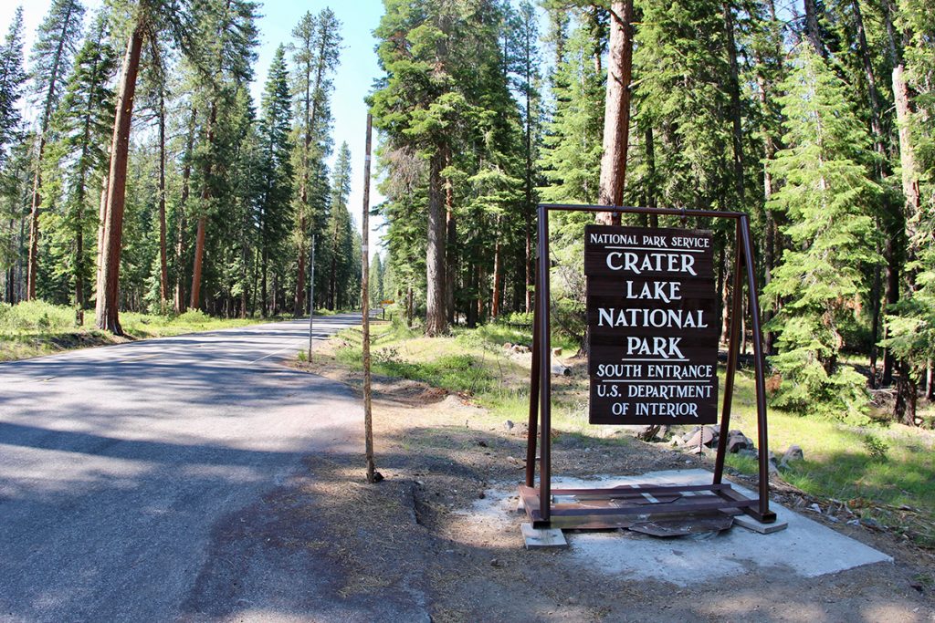 wooden board next to road and forest