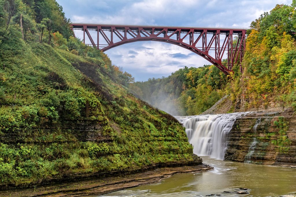 Upper Falls And Genesee Arch Bridge