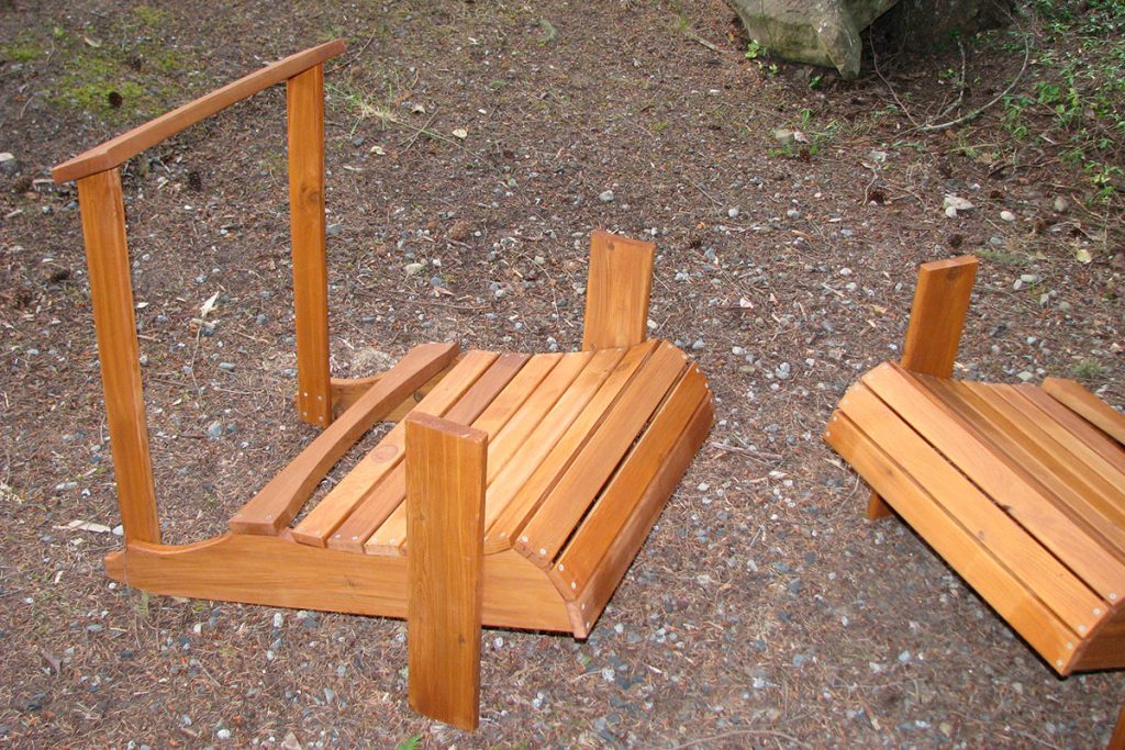  seat and chair back in the workshop