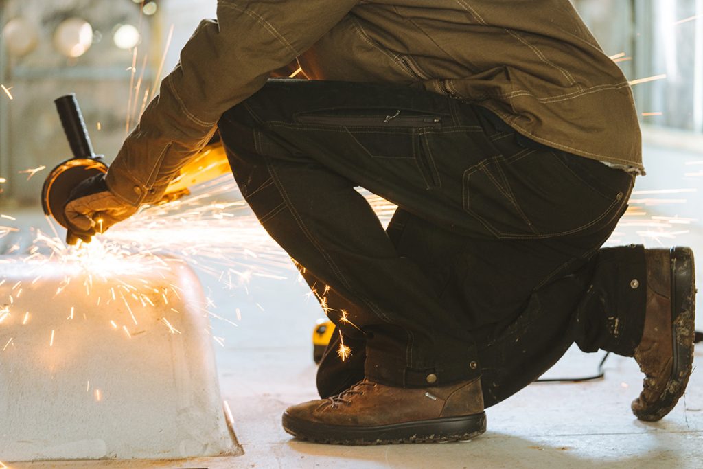 A Man Welding