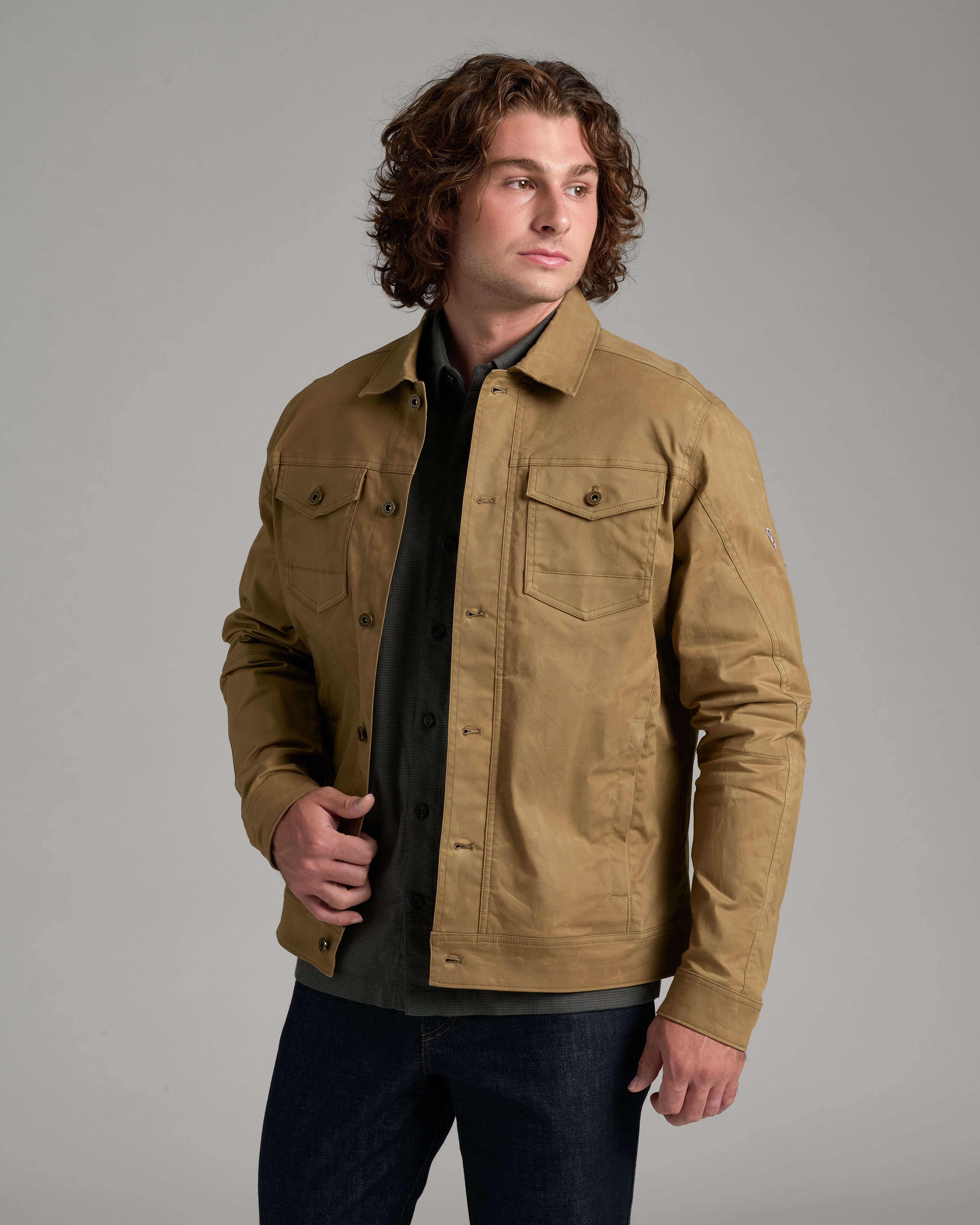 KUHL Outlaw Waxed Jacket DESERT KHAKI Front