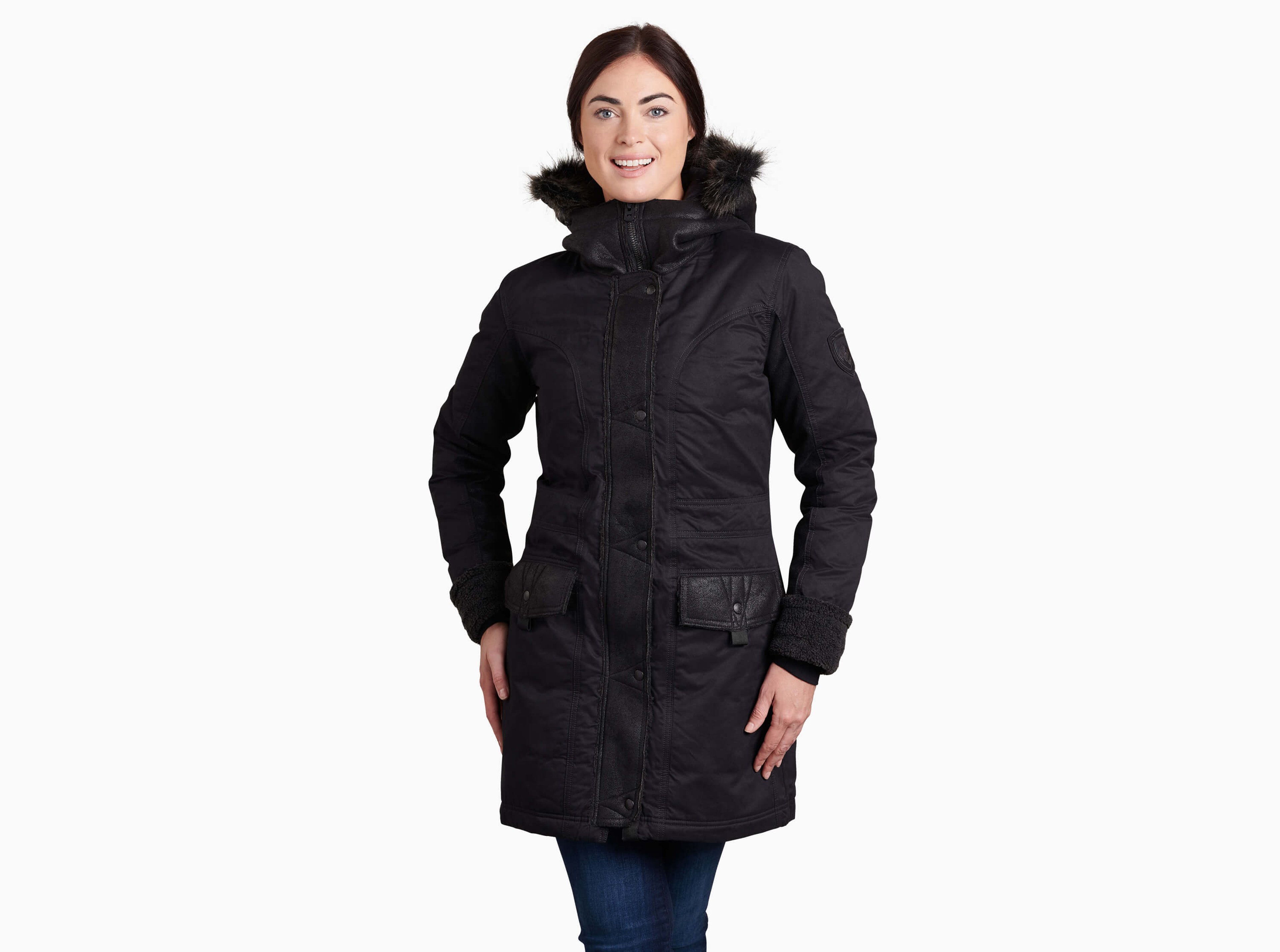 KUHL W's Arktik Down Parka BLACKOUT Front