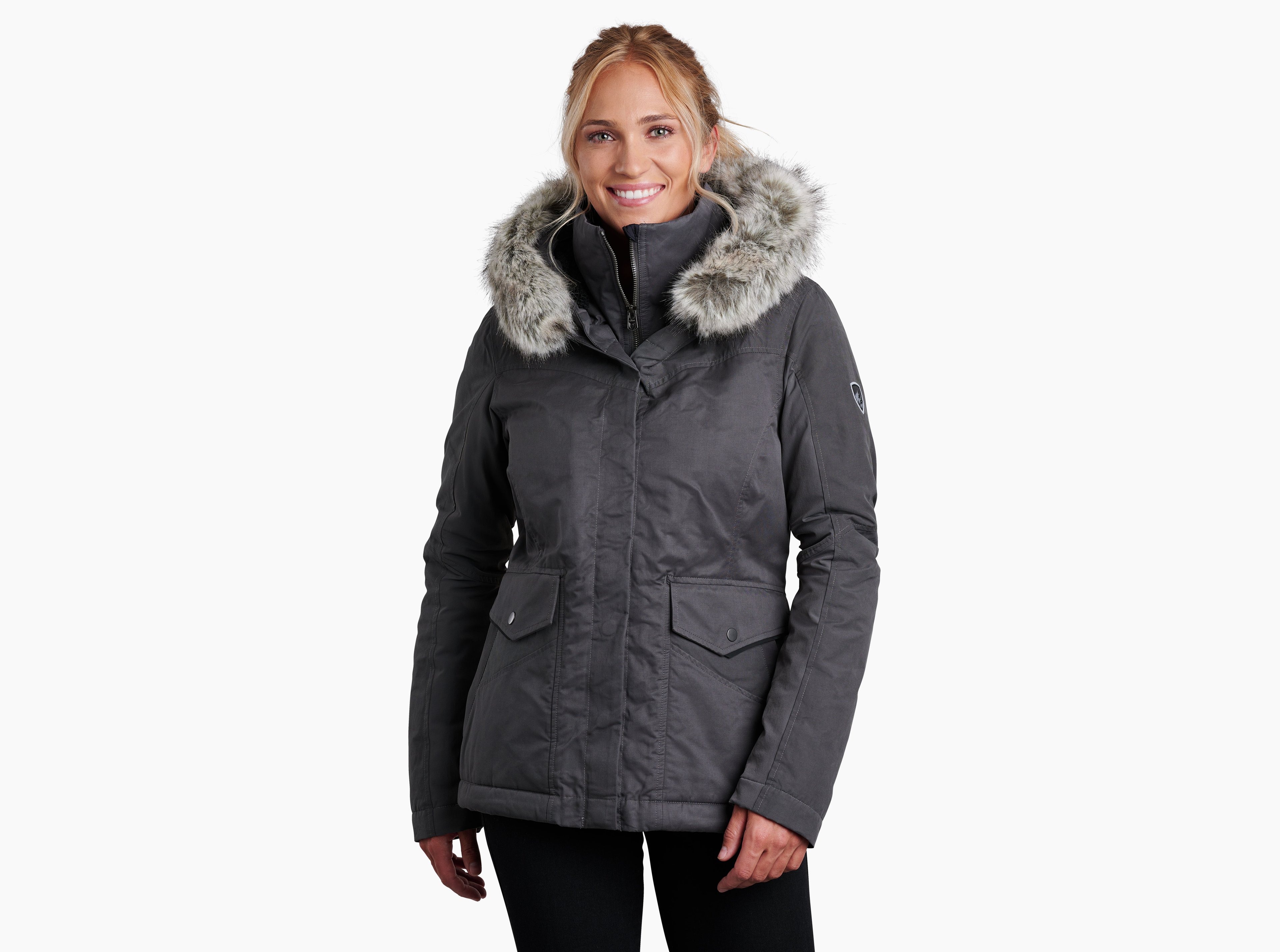 KUHL W's Ukon Fleece Lined Hoody CARBON Front