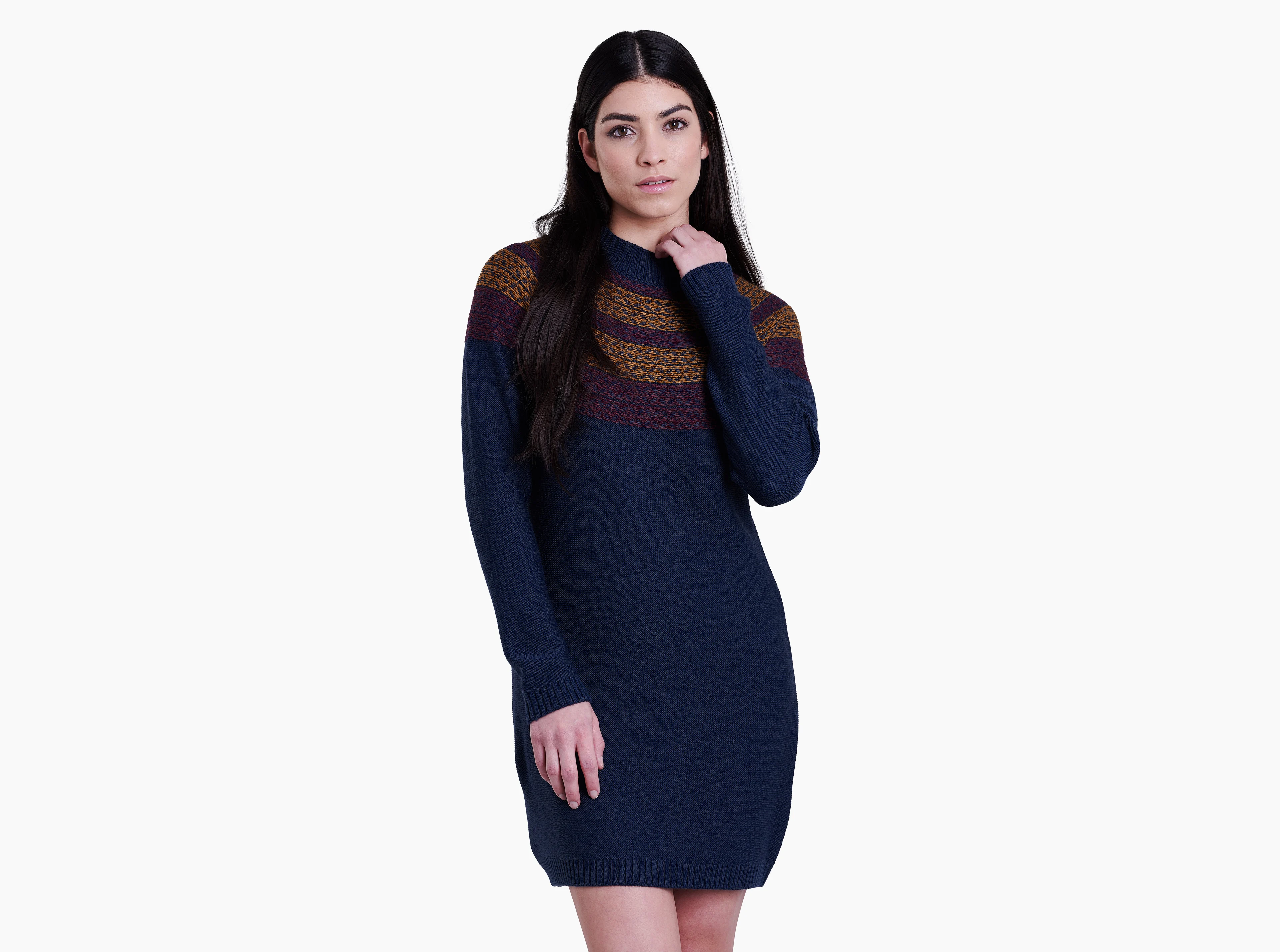 KUHL Lucia Sweater Dress INDIGO WINE Front