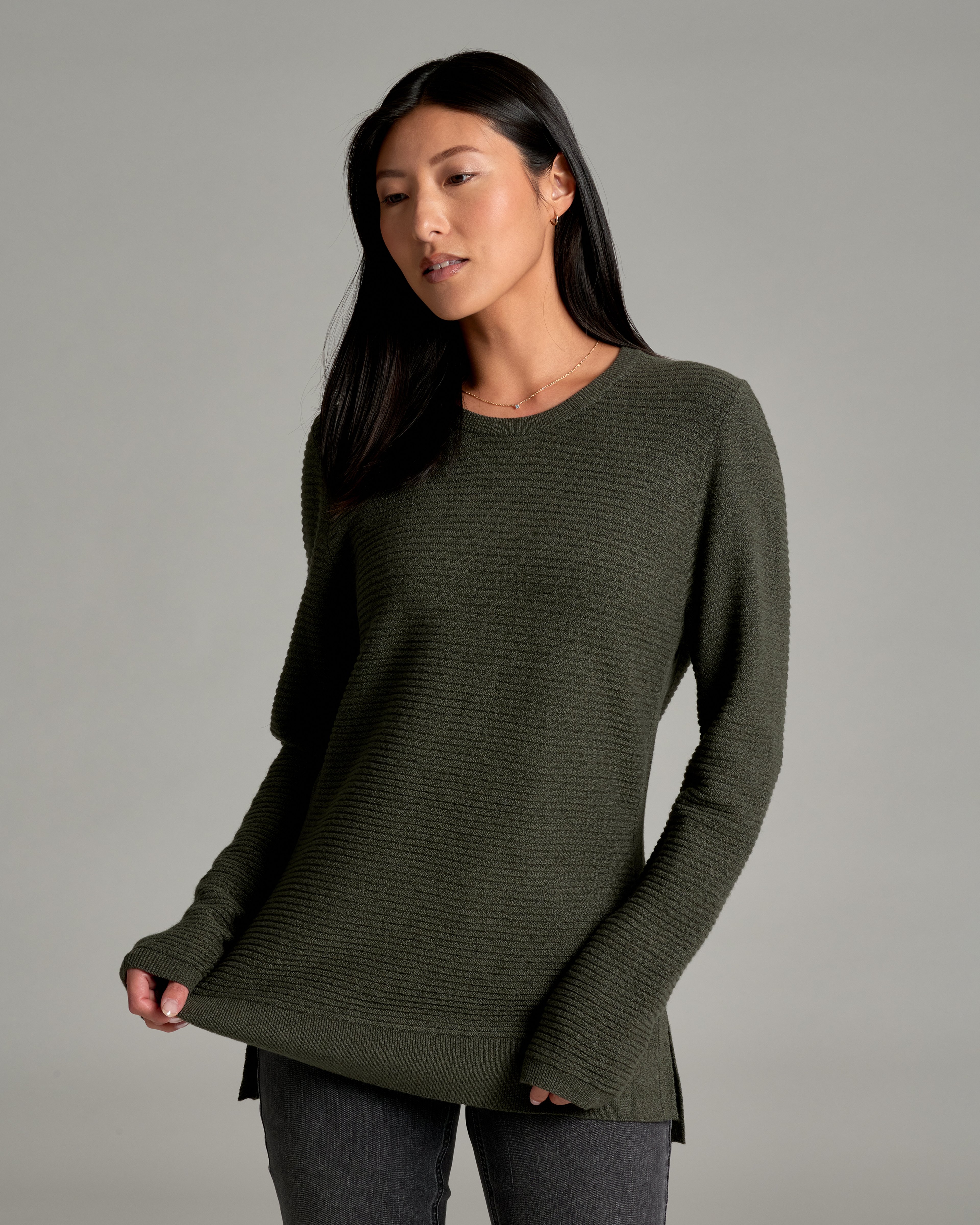 KUHL Solace Crew Tunic Sweater ROSEMARY Front