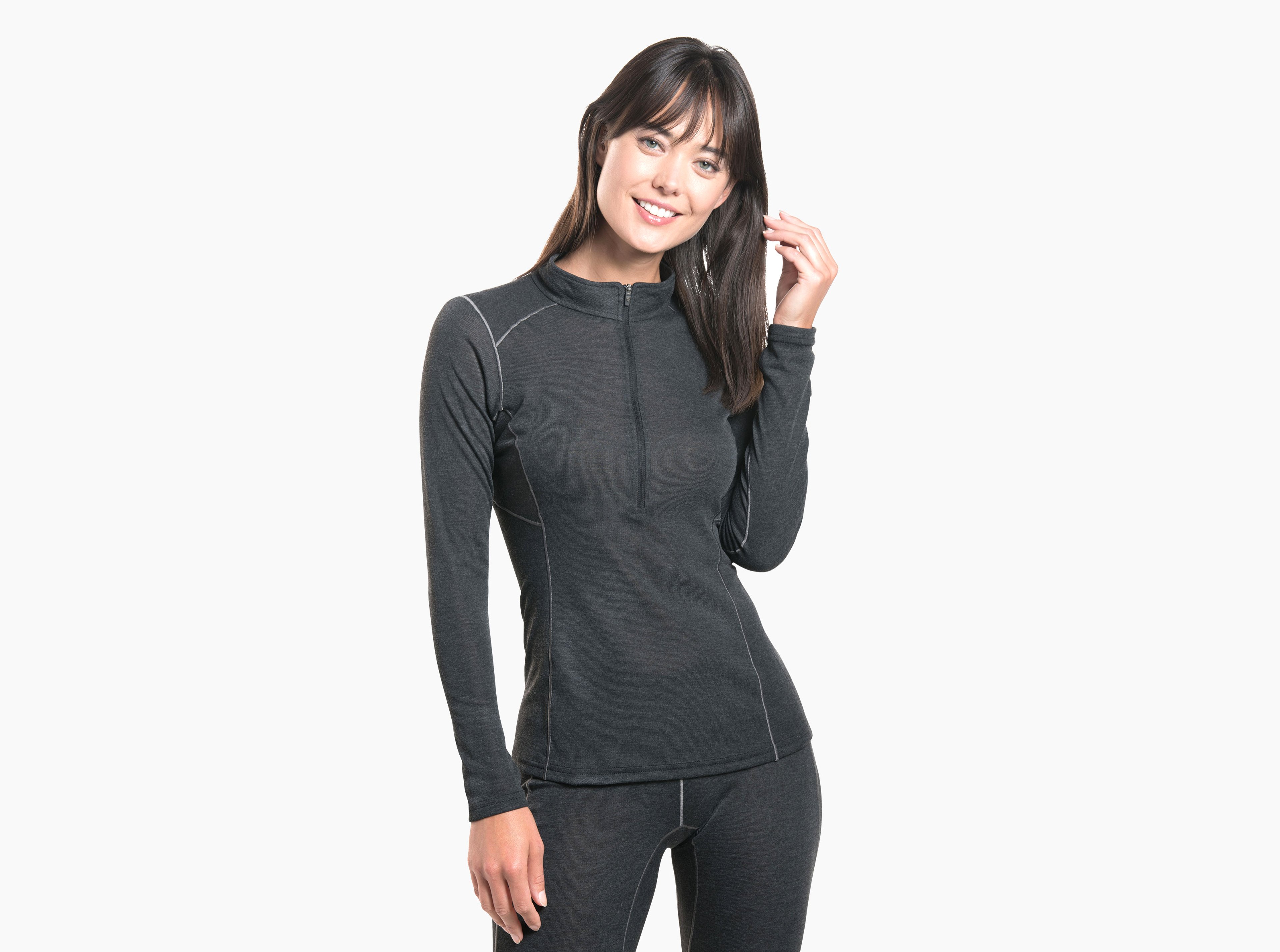 KUHL W's Akkomplice Zip Neck CARBON Front