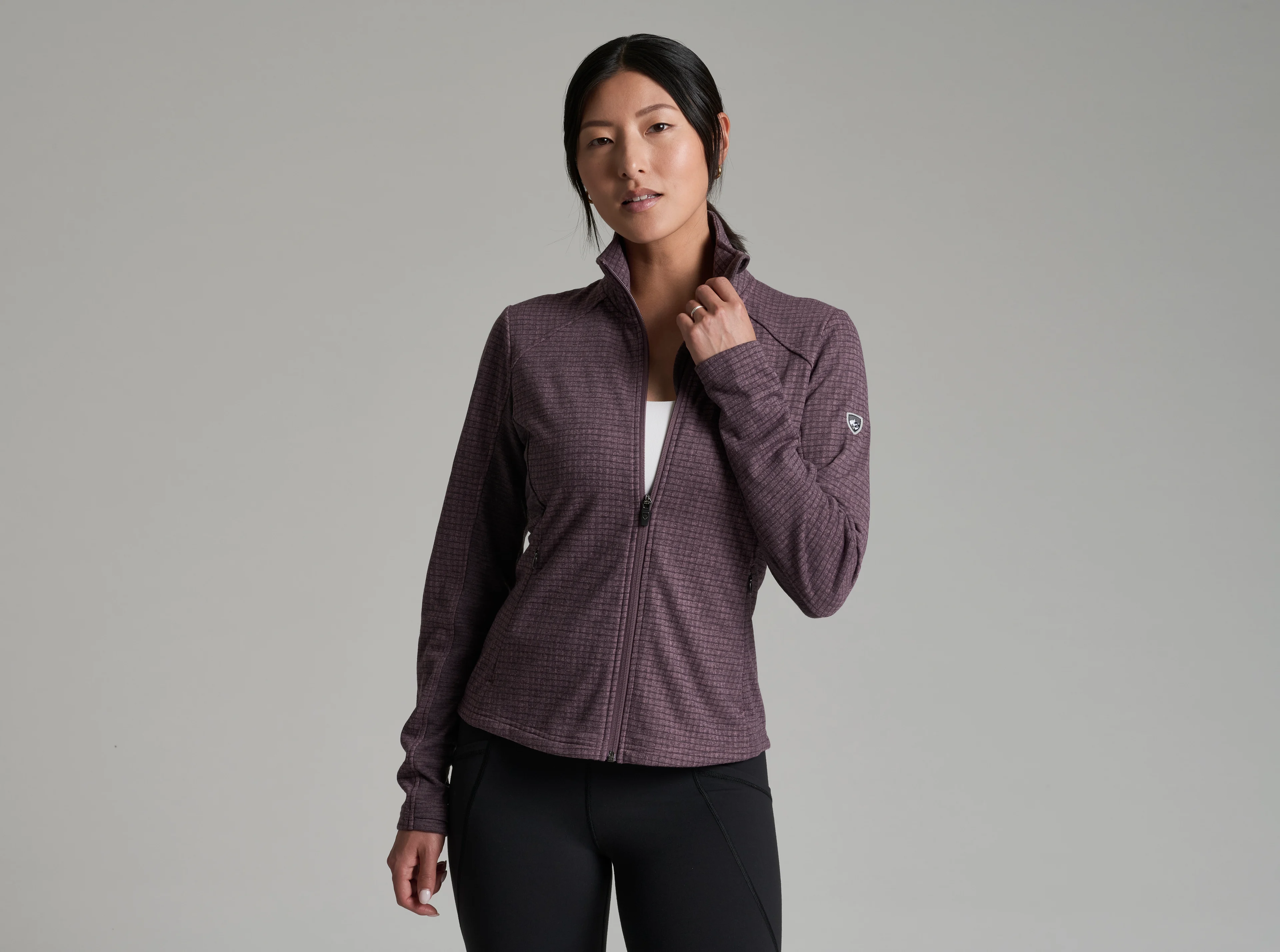 KUHL W's Reactiv Grid FZ WINTER BERRY Front