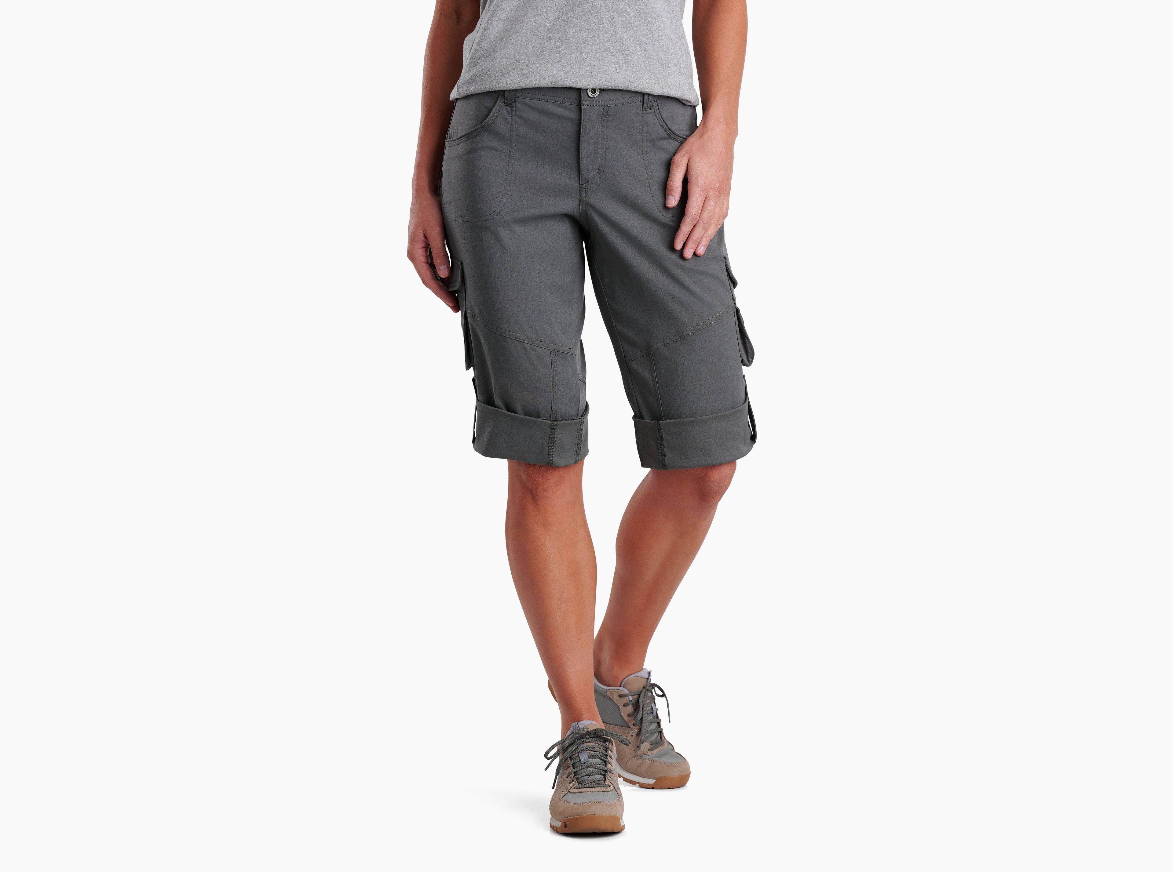 KUHL W's Resistor Air Roll Up Short CARBON Front