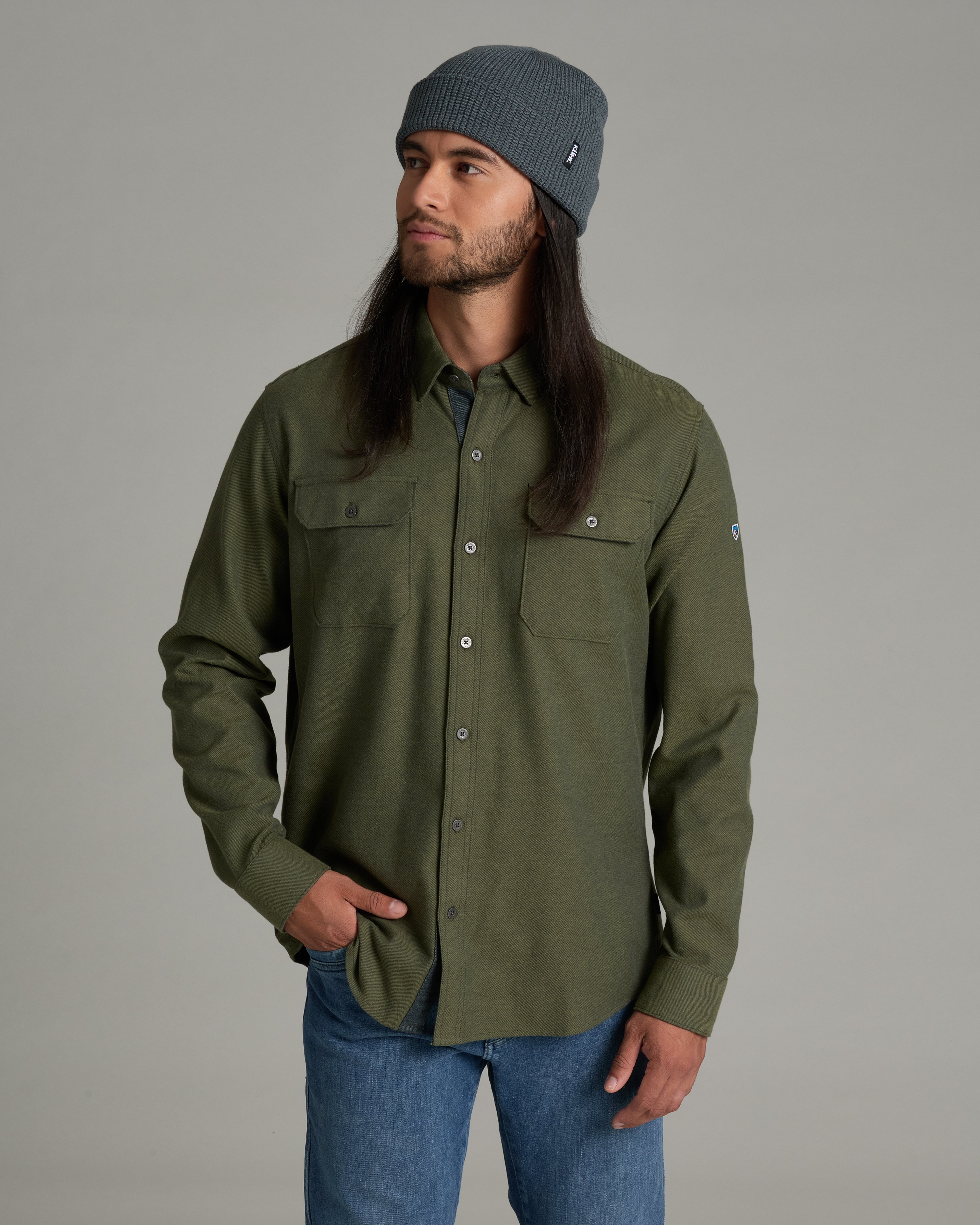 KUHL Descendr Flannel OLIVE NIGHT Front