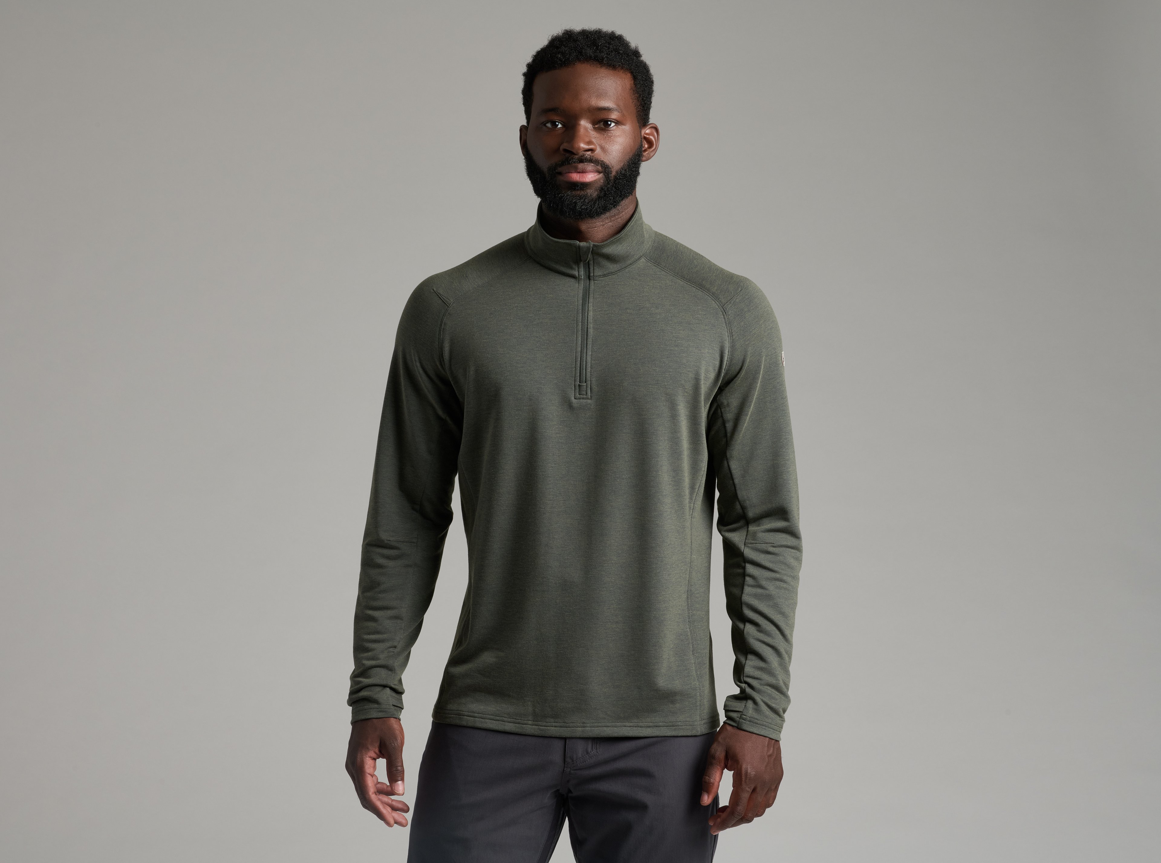 KUHL Influx 1/4 Zip MOSS STONE Front
