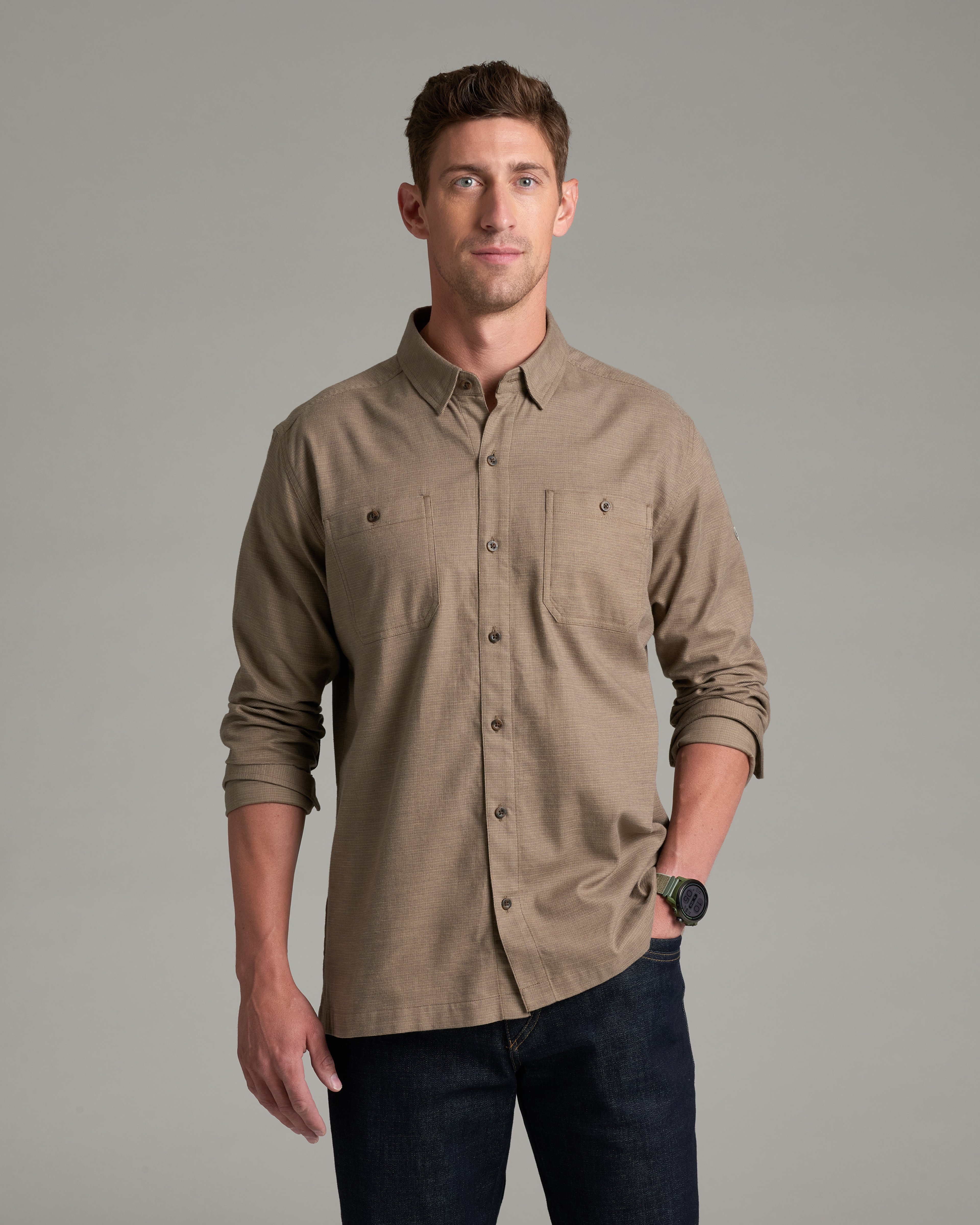 KUHL Revolvr Flannel LS DESERT TAUPE  Front