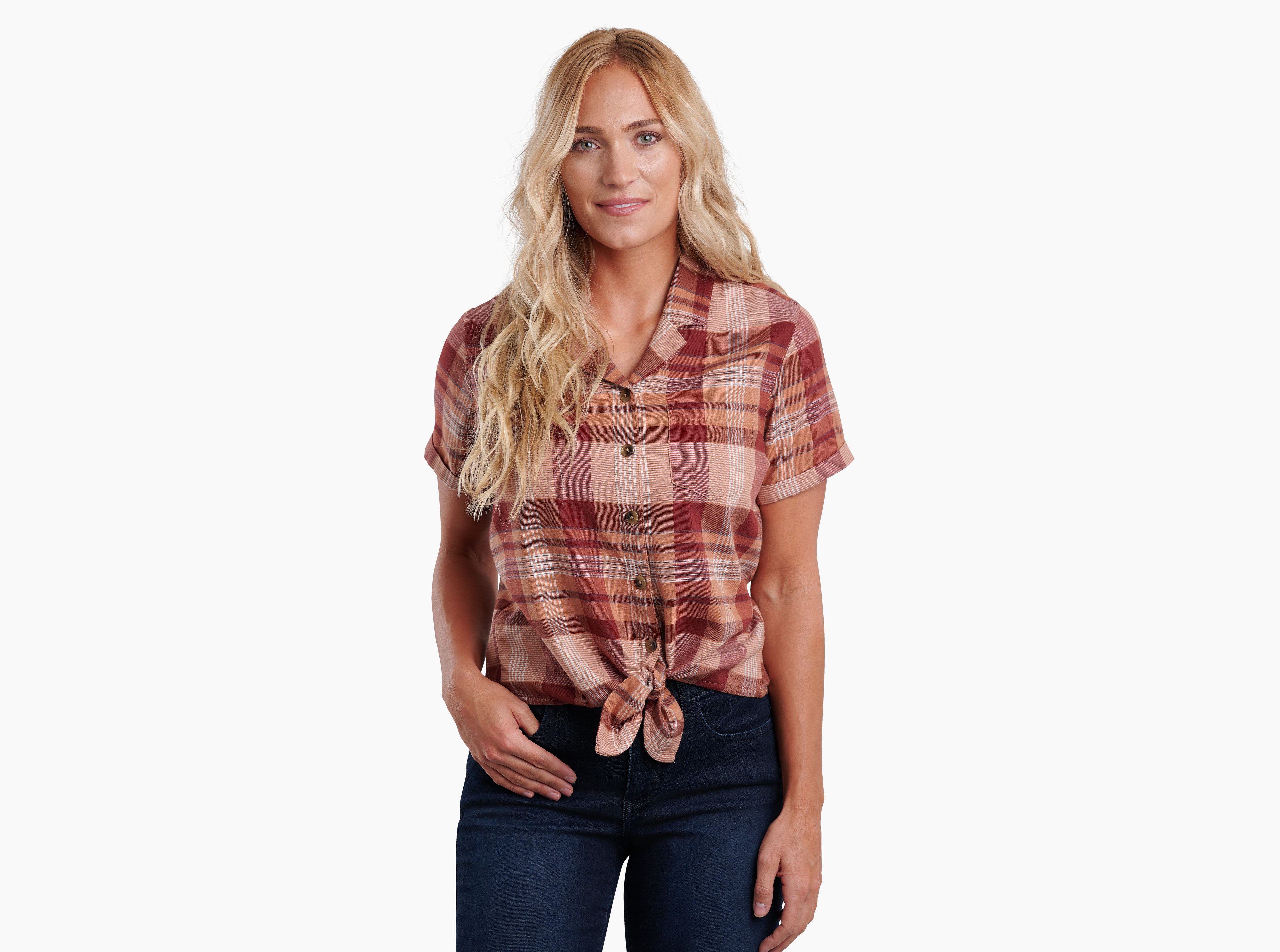KUHL Elsie SS SANDSTONE PLAID Front